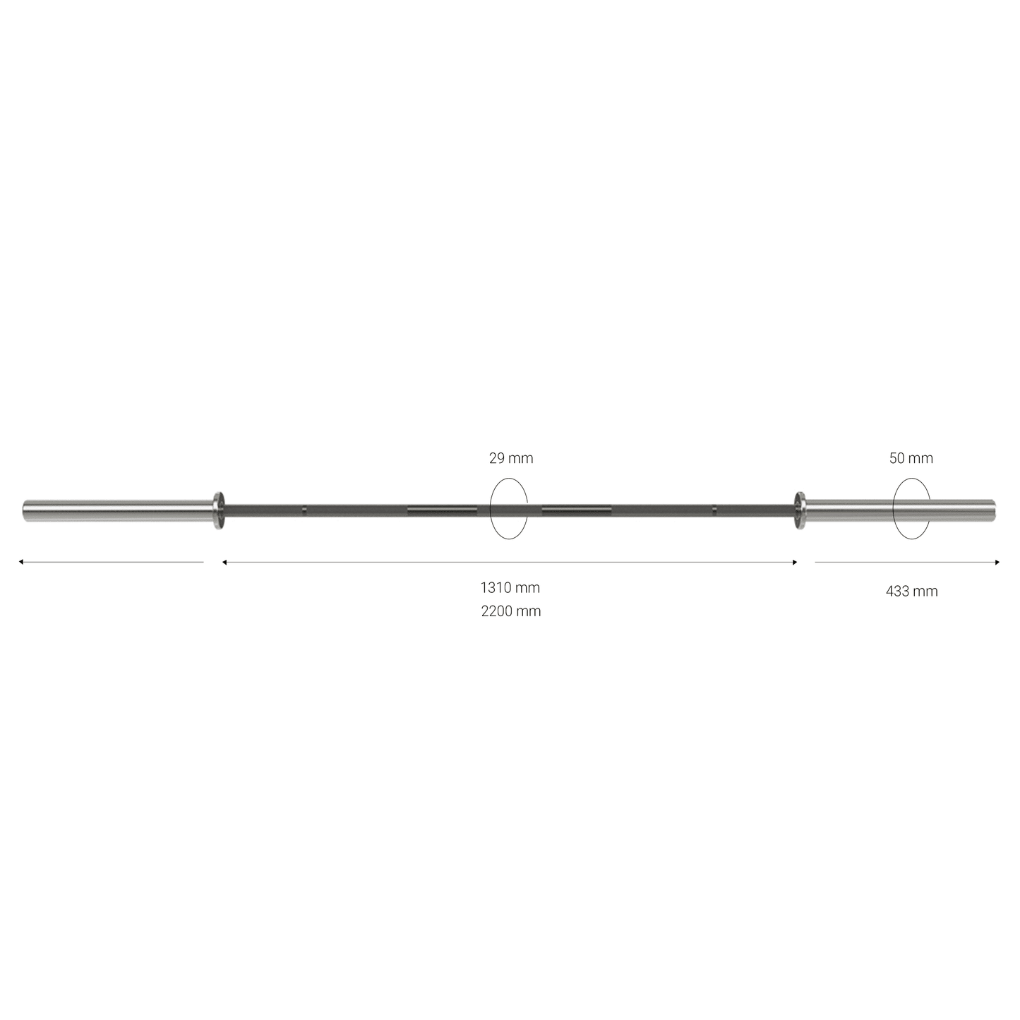 411 Competition Powerlifting Bar, Black