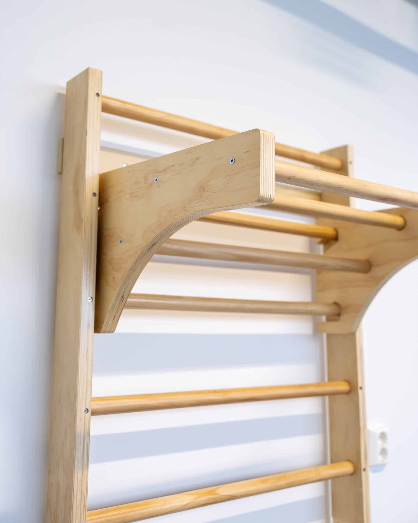 Wooden Wall Bars with Chins Rack