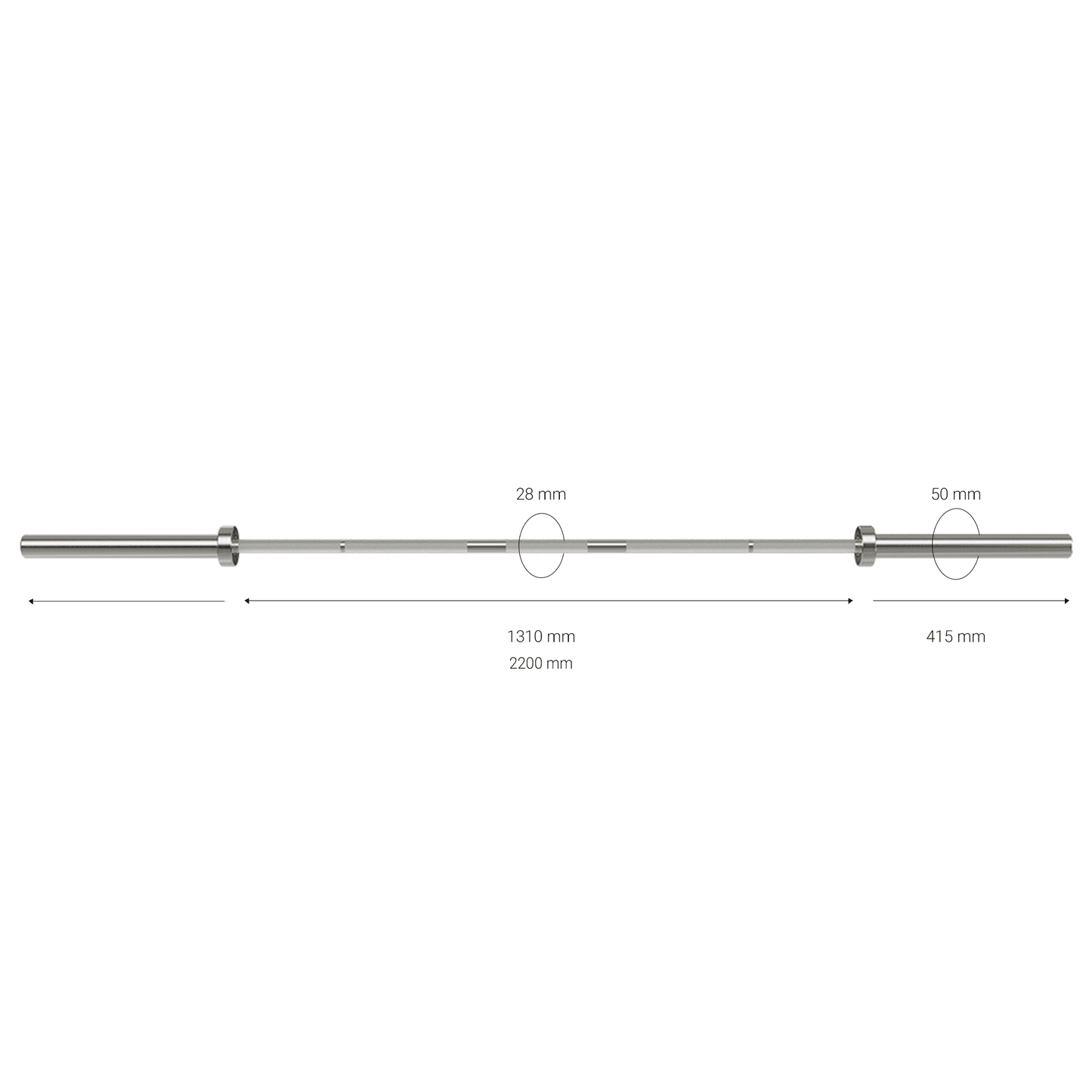 810C Competition Weightlifting Bar, Men