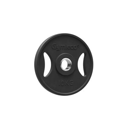 Black Weight Plates in Rubber with Handles