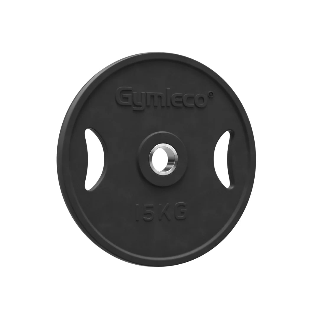 Black Weight Plates in Rubber with Handles