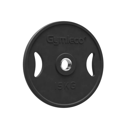 Black Weight Plates in Rubber with Handles