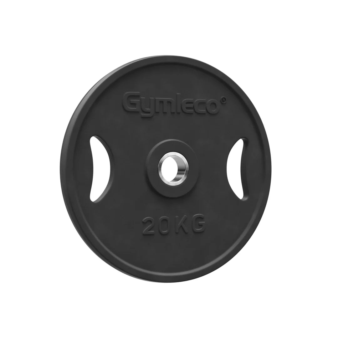 Black Weight Plates in Rubber with Handles