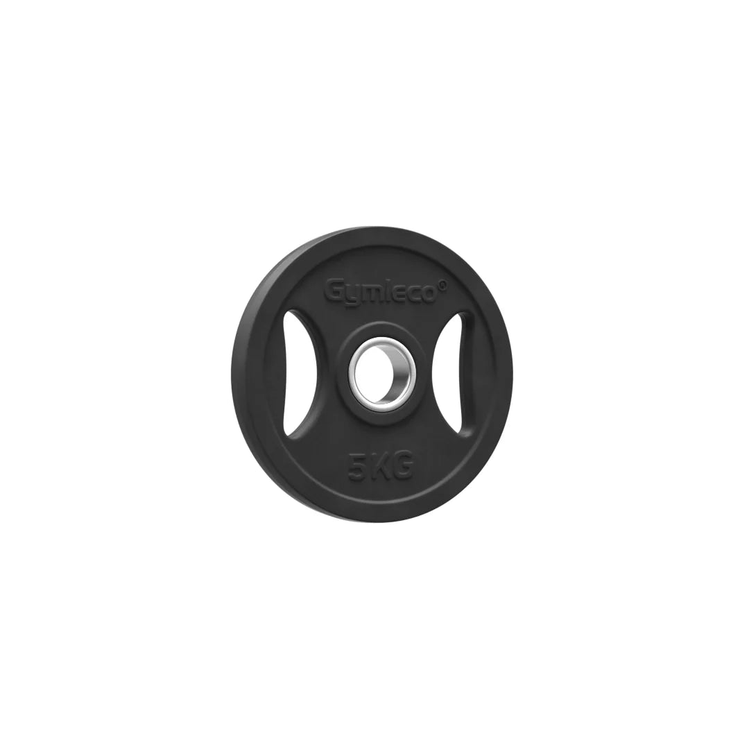 Black Weight Plates in Rubber with Handles