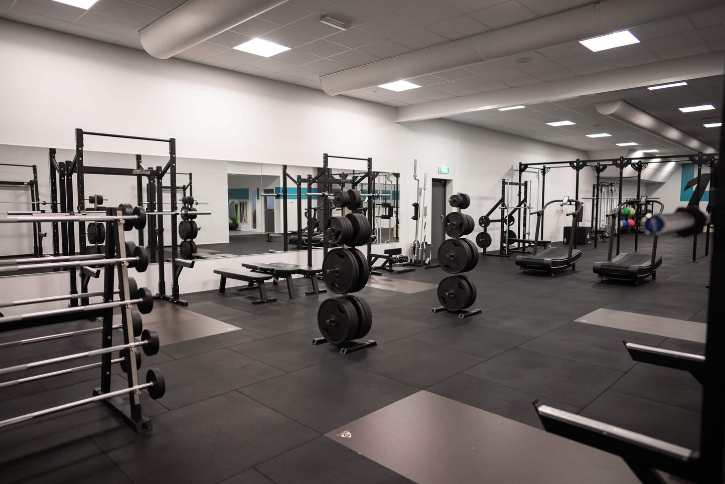 Black Weight Plates in Rubber with Handles