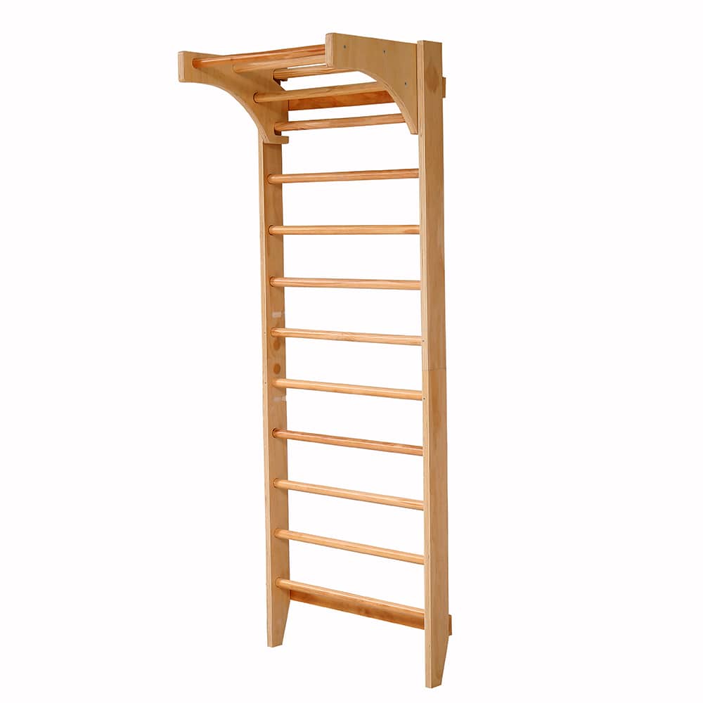 Wooden Wall Bars with Chins Rack