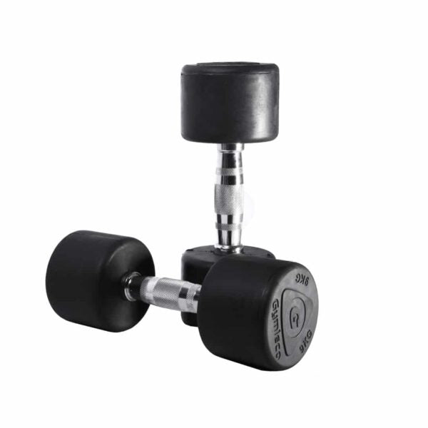 Rubber Dumbbells schwarz 1-10 kg – Ansicht 2