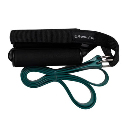 Träningband med handtag grön - Resistance band with handle green