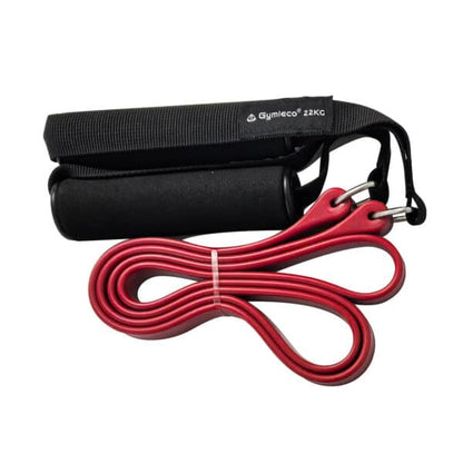 Träningband med handtag röd - Resistance band with handle red