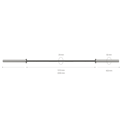 411 Competition Powerlifting Bar, Black