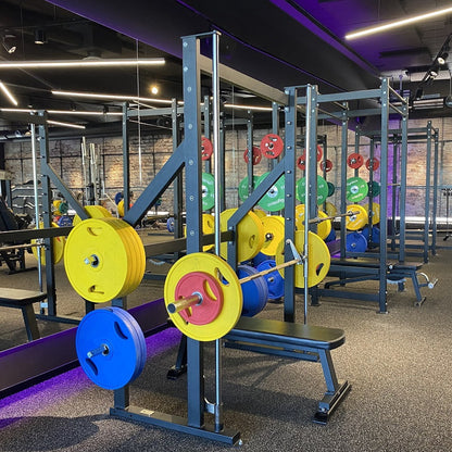 Colored Weight Plates in Rubber with Handles