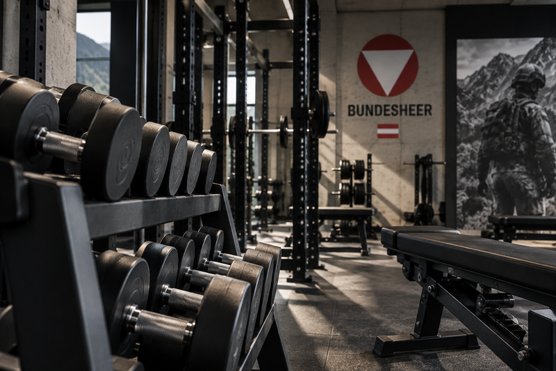 Kurzhantelablage, Racks und Trainingsbänke im Trainingsbereich