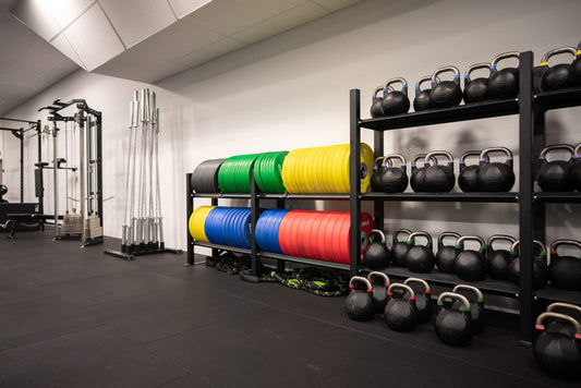 Colored Weight Plates in Rubber