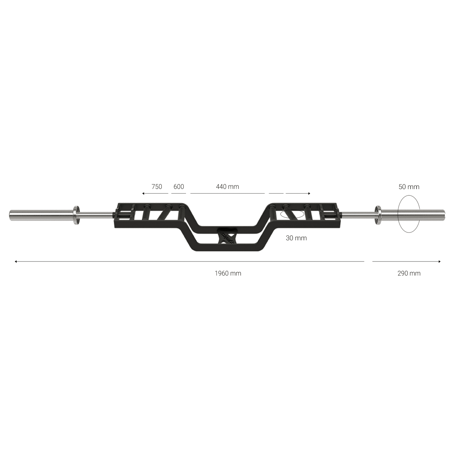 819C Curved Multi Grip Bar