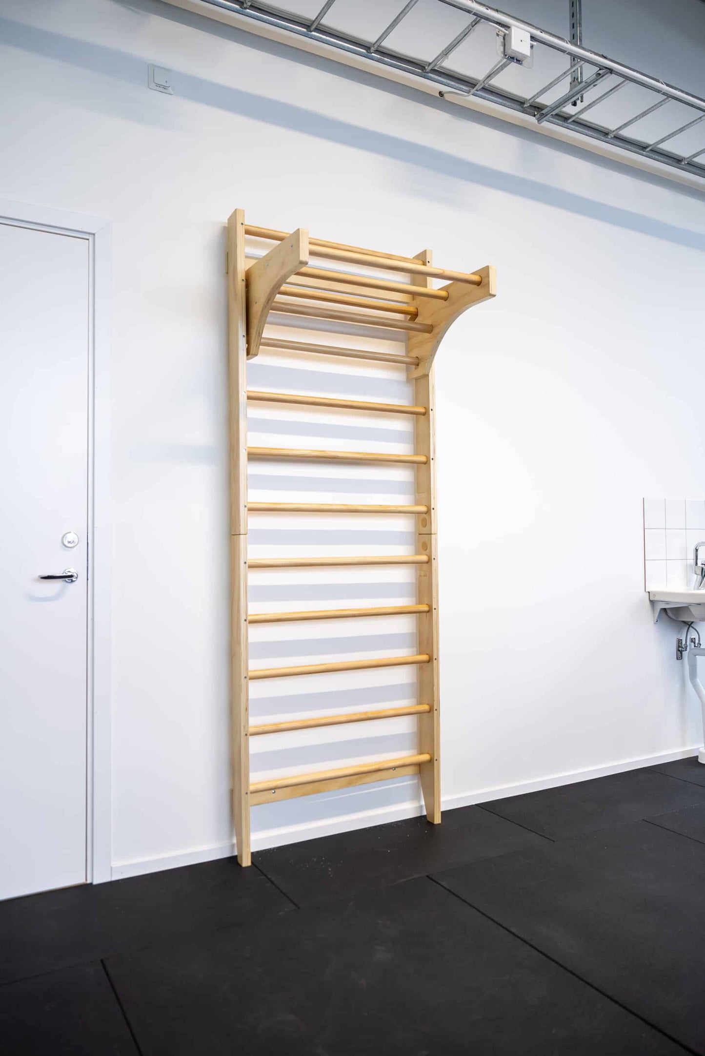 Wooden Wall Bars with Chins Rack