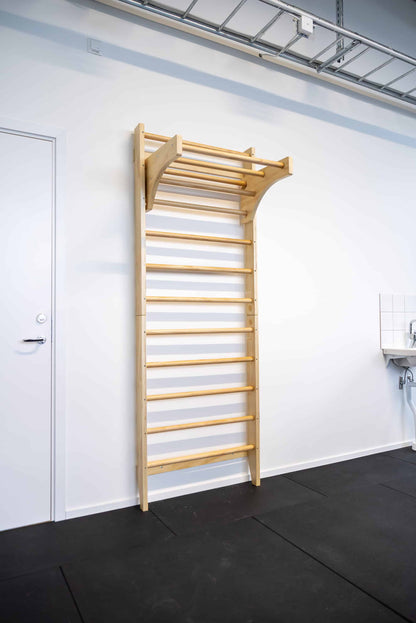 Wooden Wall Bars with Chins Rack