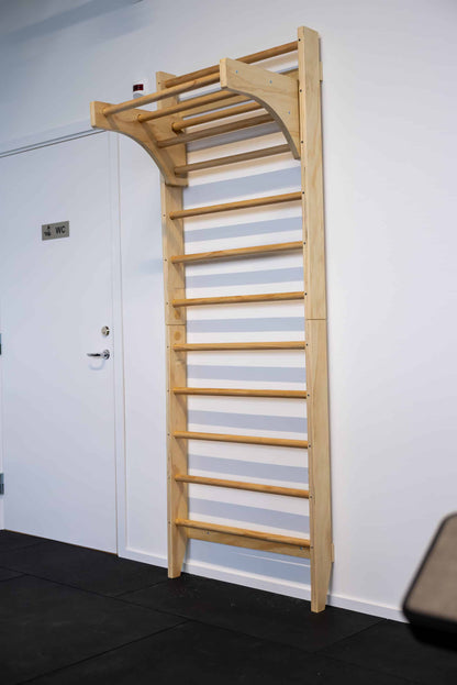 Wooden Wall Bars with Chins Rack